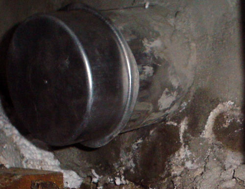 leaking around chimney clean out